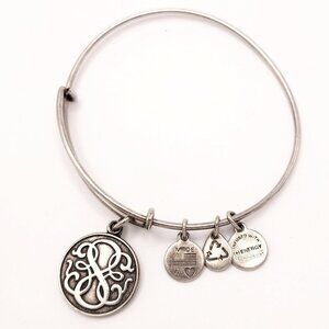 Alex and Ani Path of  Life Celtic Boho Infinity Charm Silver Bangle Bracelet